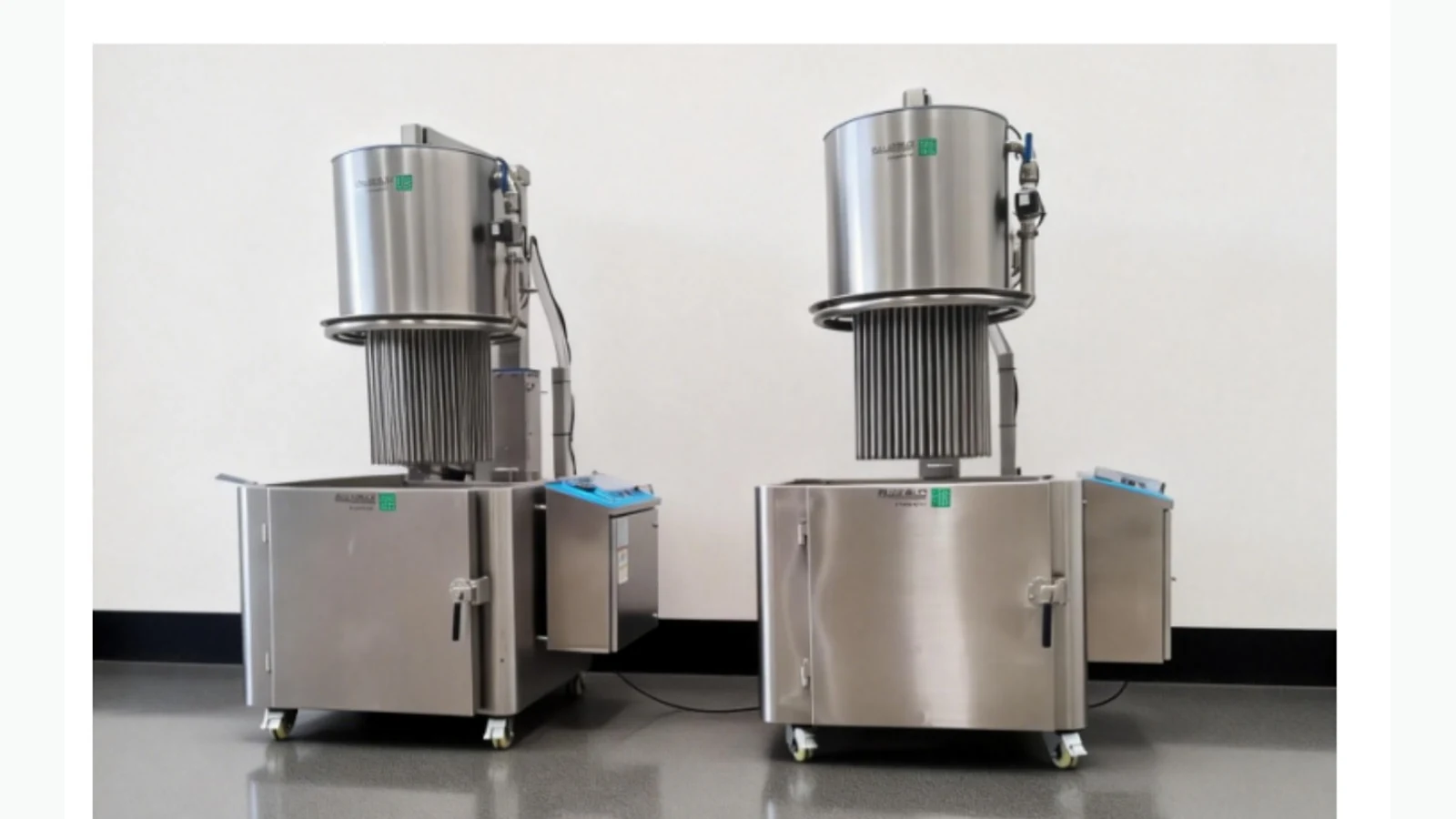 Two real Allcold micro rapid cooling machines for soup and sauce batches