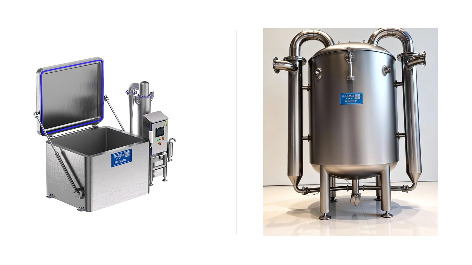 Allcold square and round top-opening vacuum cooling systems