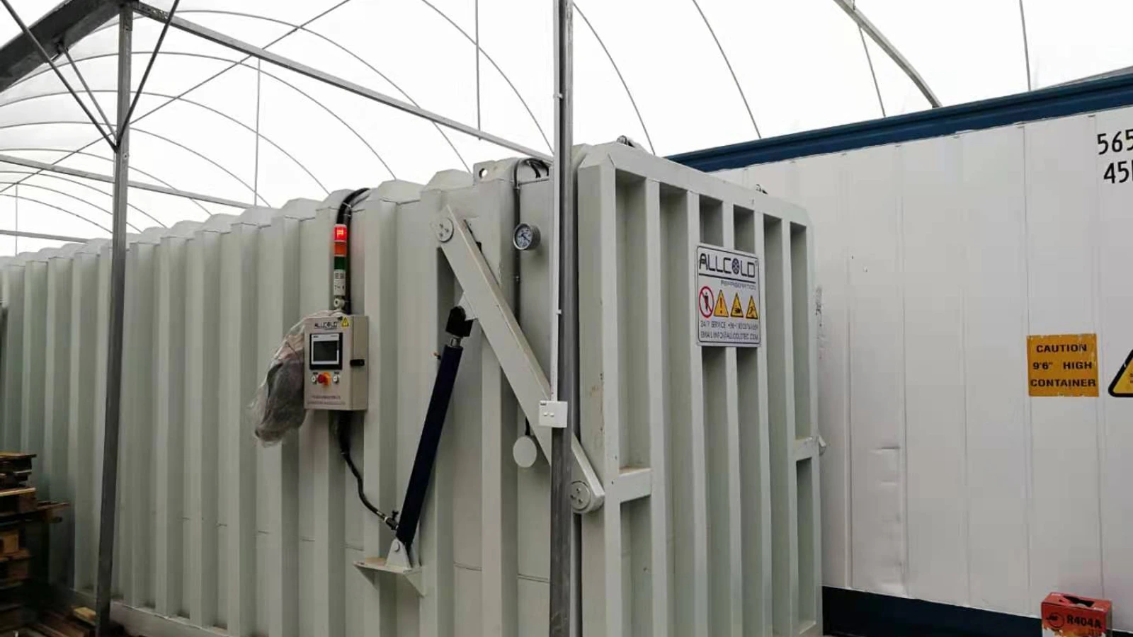 Real Allcold vacuum cooler installed beside a produce handling facility