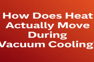 Title graphic displaying the question 'How Does Heat Actually Move During Vacuum Cooling?' in bold white text over a dark gradient background