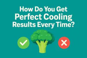 A bold question in white font on a dark, professional background asks, “How Do You Get Perfect Cooling Results Every Time?”, representing a technical guide or case study for vacuum cooling solutions.