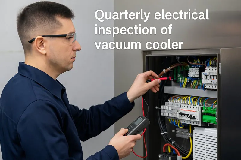 Quarterly electrical inspection of vacuum cooler