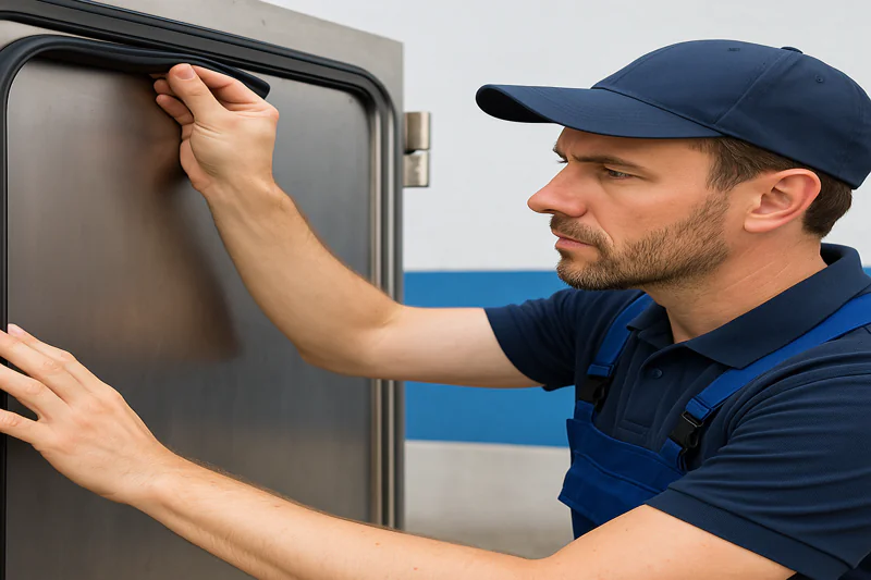 Daily inspection of vacuum cooler door seal