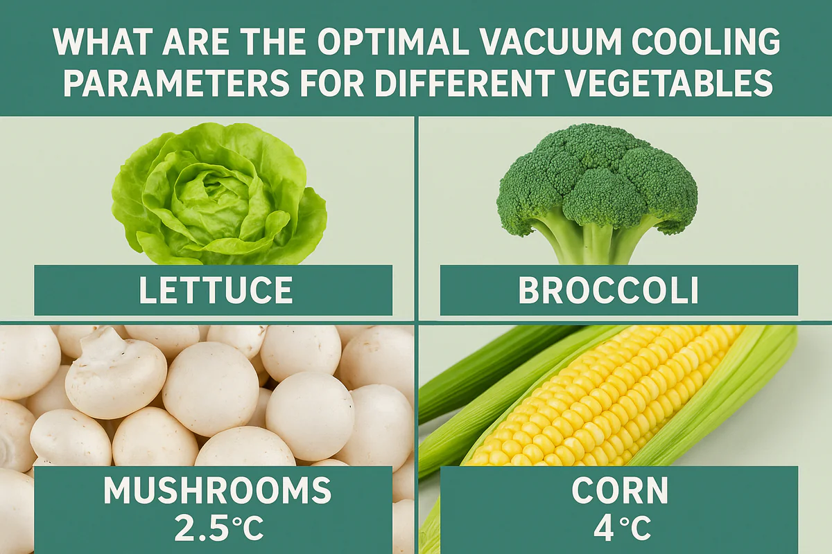 What Are the Optimal Vacuum Cooling Parameters for Different Vegetables?