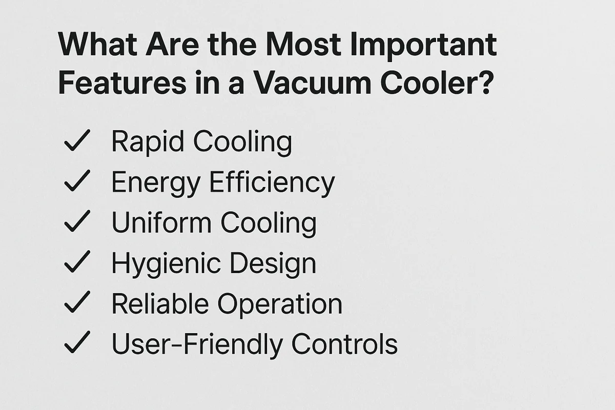 What Are the Most Important Features in a Vacuum Cooler?