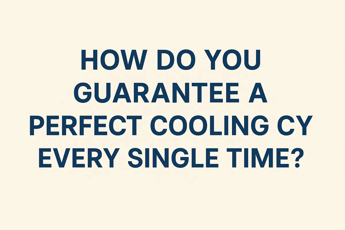 How Do You Guarantee a Perfect Cooling Cycle Every Single Time?