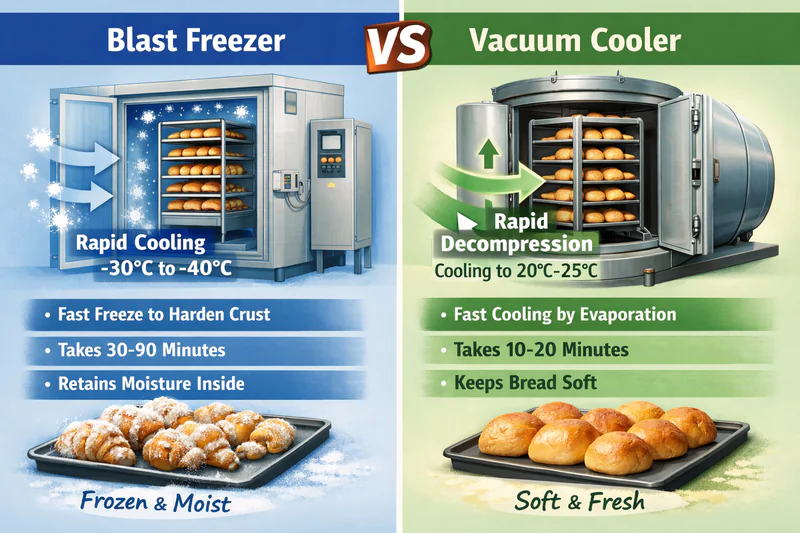 blast freezer vs vacuum cooler comparison for bakery