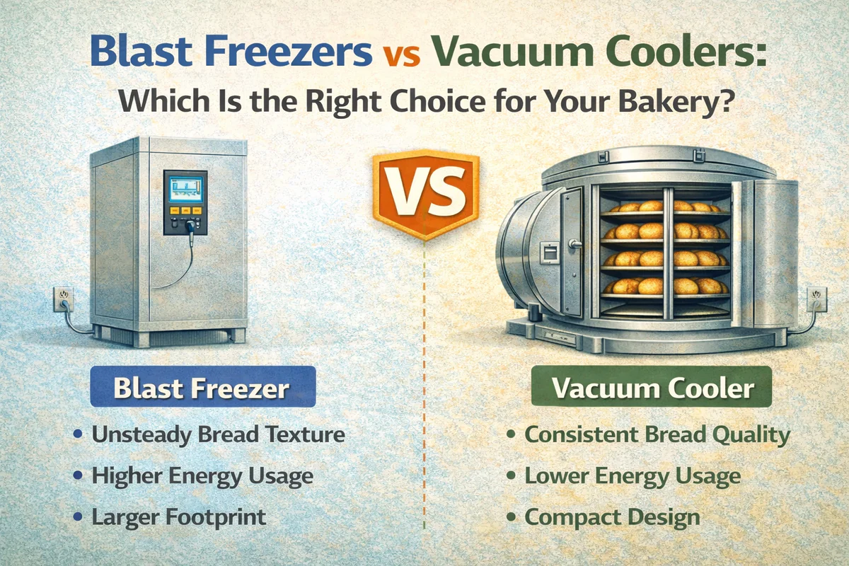 Blast Freezers vs Vacuum Coolers: Which Is the Right Choice for Your Bakery?