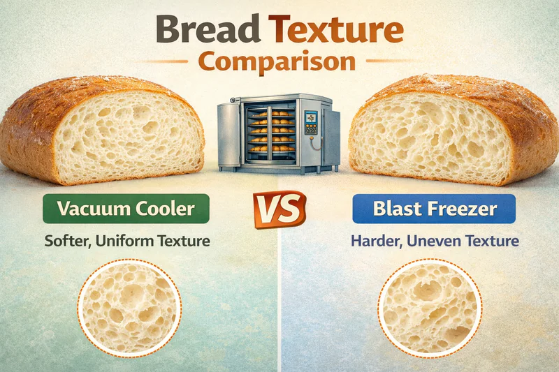 bread texture comparison vacuum vs blast freezer