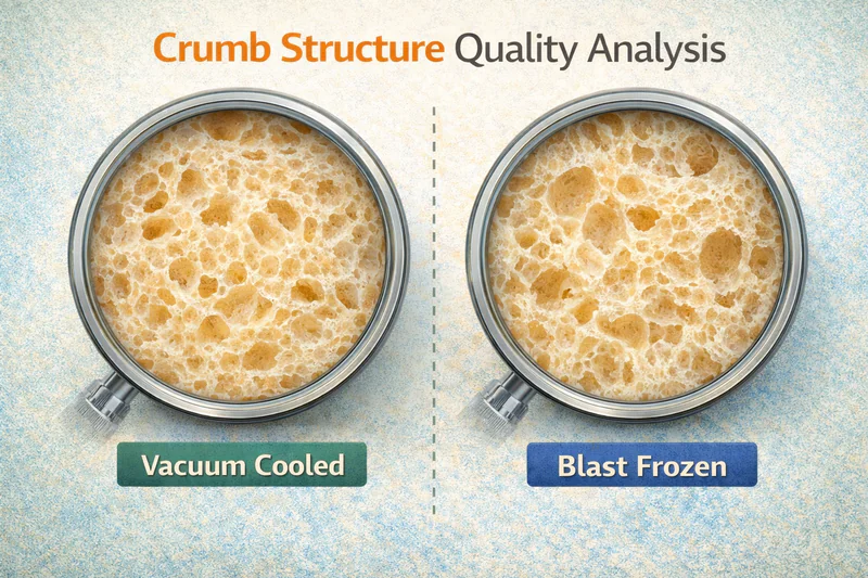 bread crumb structure microscope view