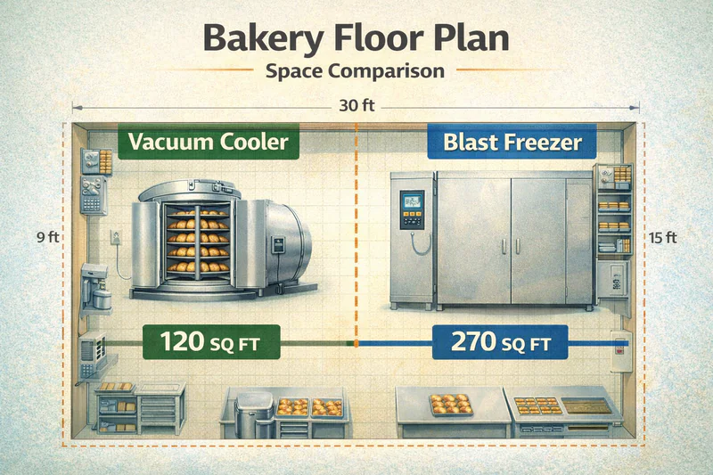 factory floor plan bakery cooling equipment