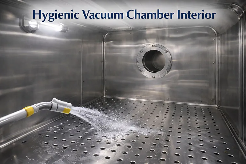 stainless steel vacuum chamber interior easy to clean