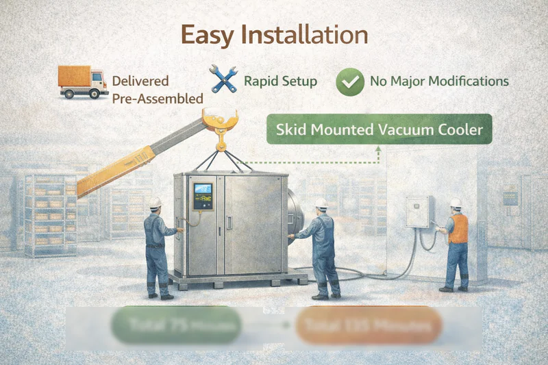 skid mounted vacuum cooler installation
