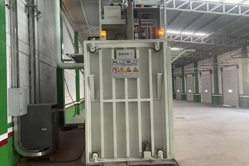 Photo of a vacuum chamber door seal releasing during the venting phase