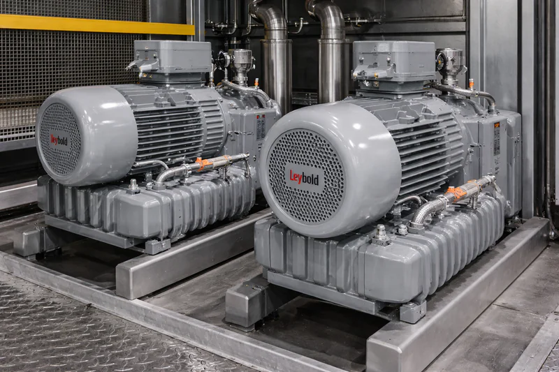 External refrigeration compressor unit connected to the vacuum cooler