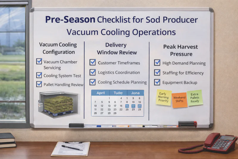 Pre-season checklist for sod producer vacuum cooling operations