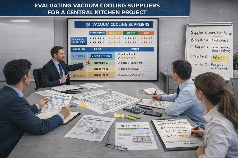 Evaluating vacuum cooling suppliers for a central kitchen project