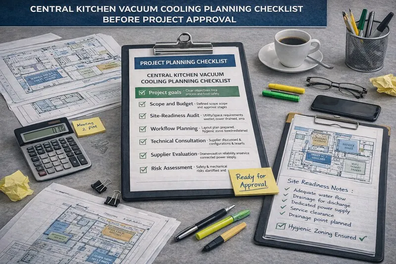 Central kitchen vacuum cooling planning checklist before project approval