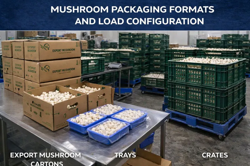 Mushroom packaging formats and load configuration
