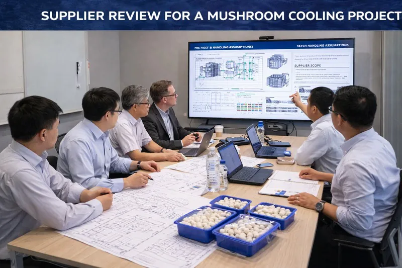 Supplier review for mushroom cooling project