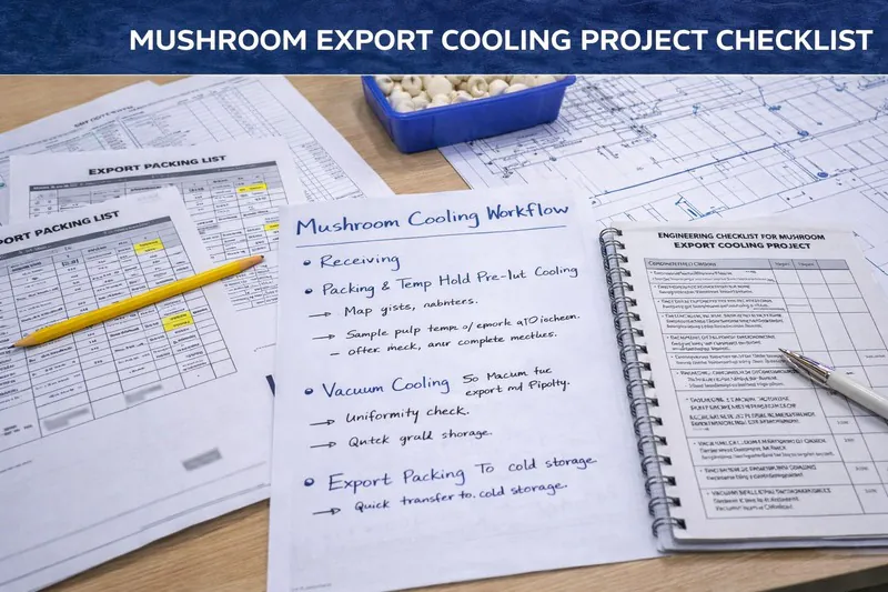 Mushroom export cooling project checklist
