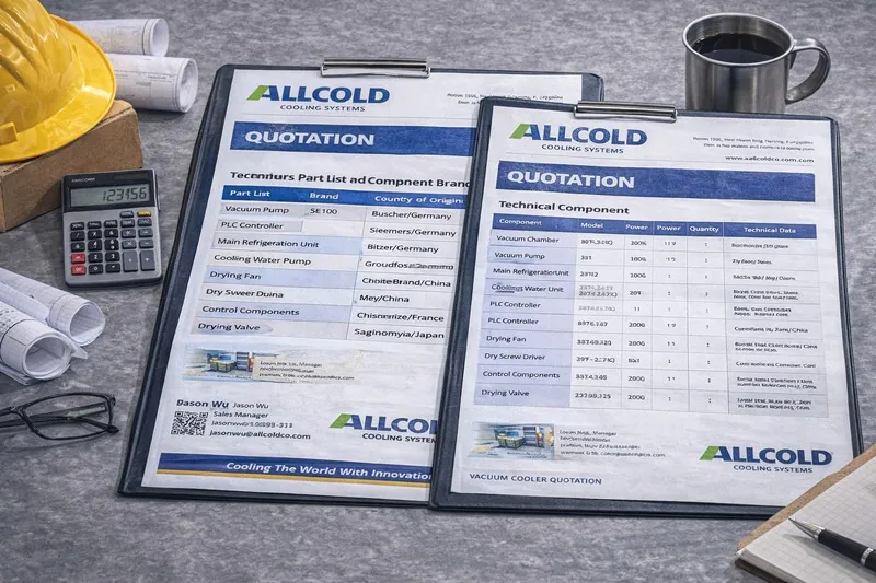 Transparent part list and component brands in quotation