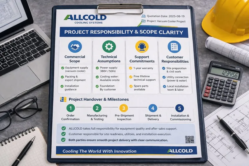 Quotation that makes project responsibility clear