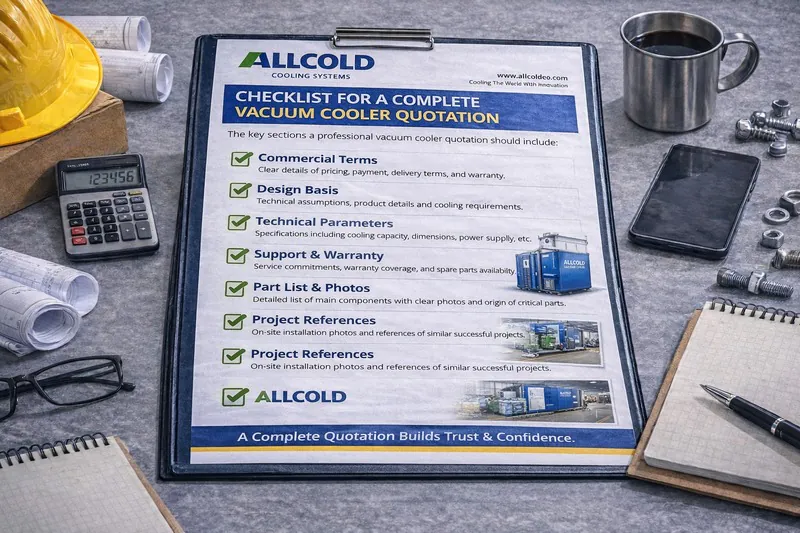 Checklist of what a complete vacuum cooler quotation should include